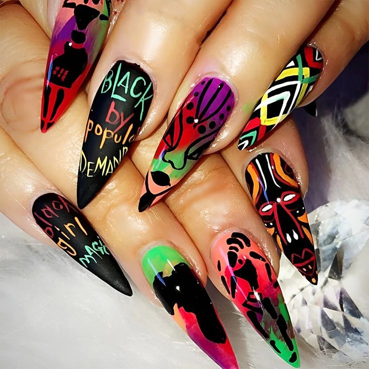 Black girl magic nail art designs 